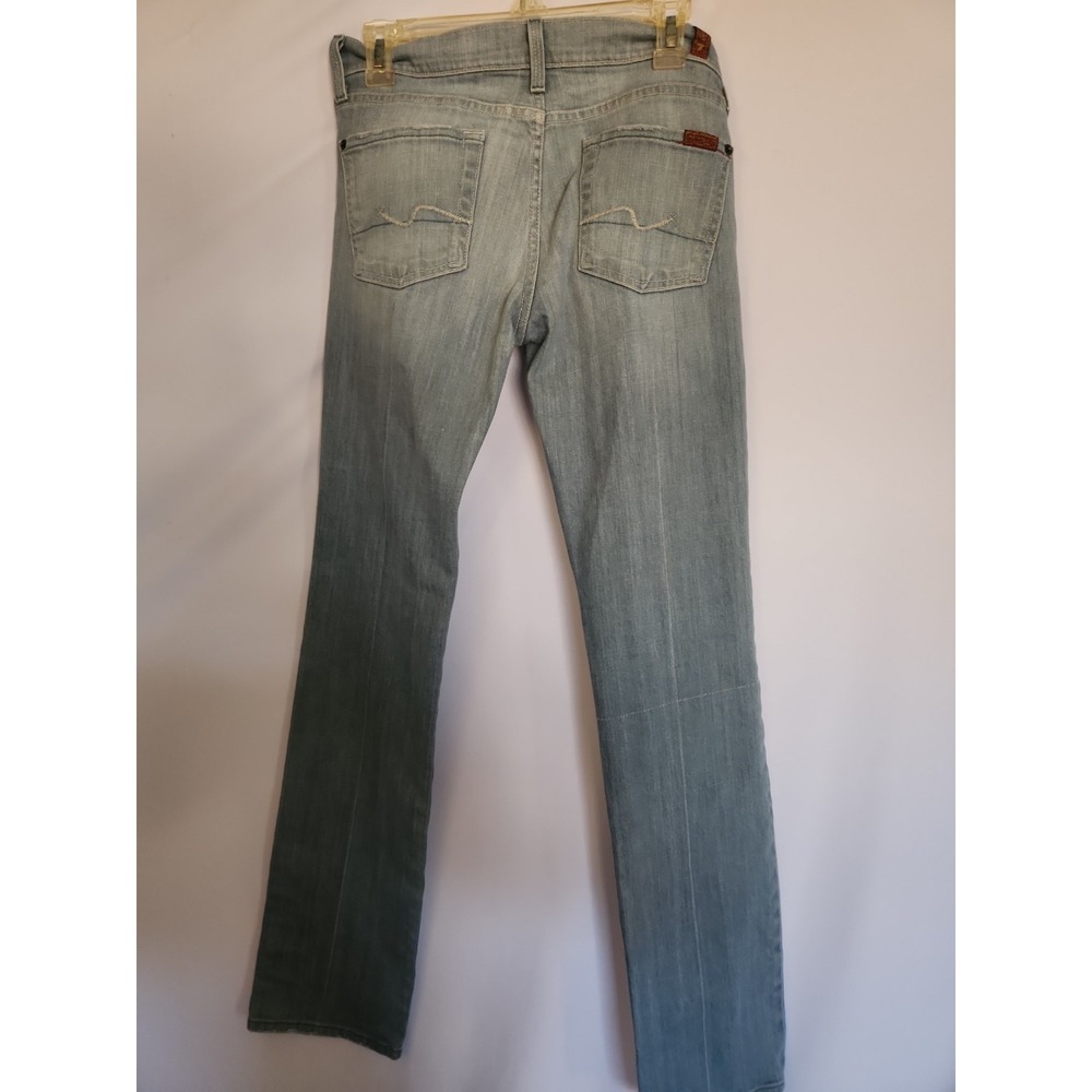 7 For All Mankind Women's Straight Leg Jeans Size 29, Light Wash - Picture 6 of 14